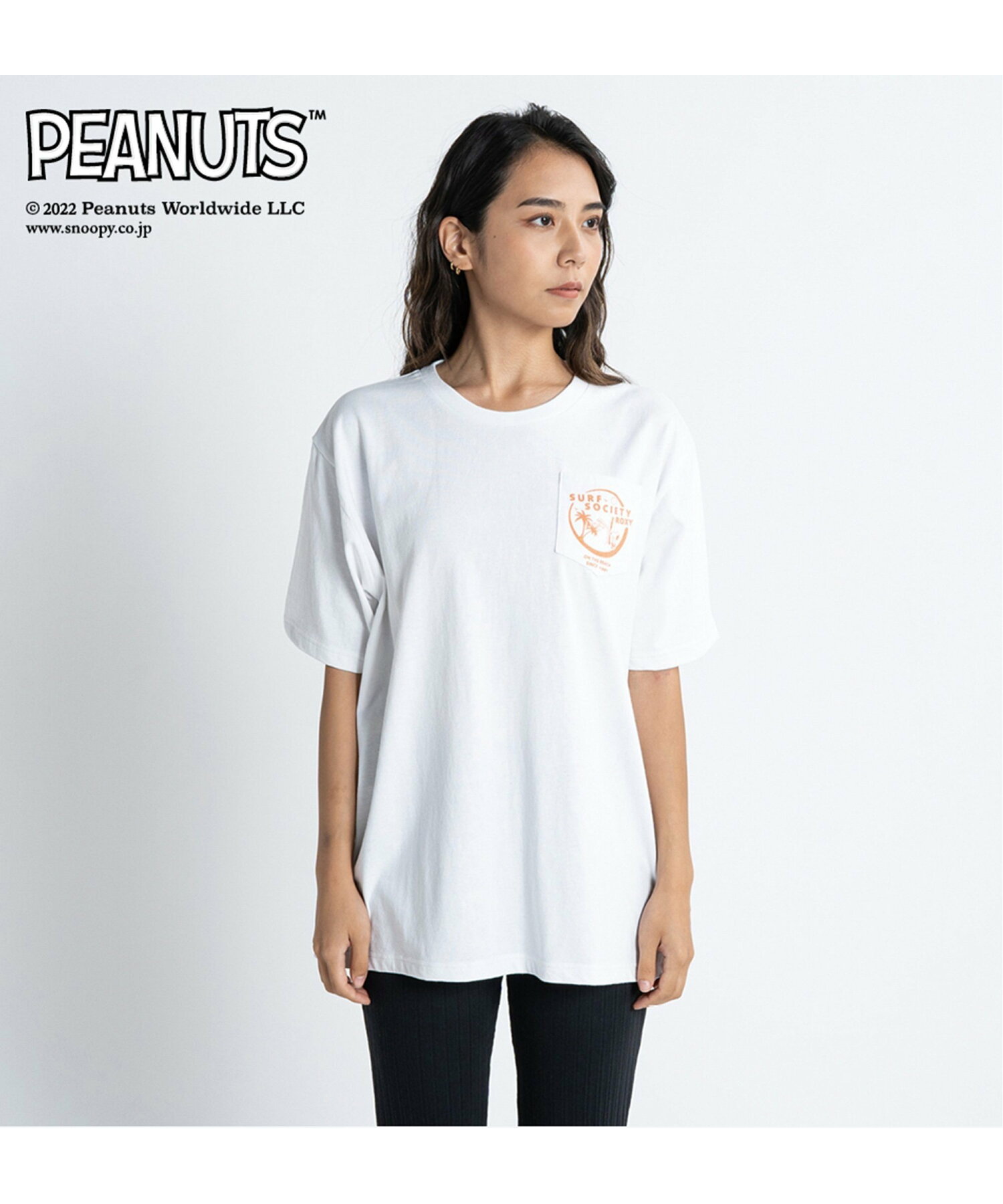 (W)【VINTAGE PEANUTS】PEANUTS SURF SOCIETY ROXY S/S TEE Tシャツ